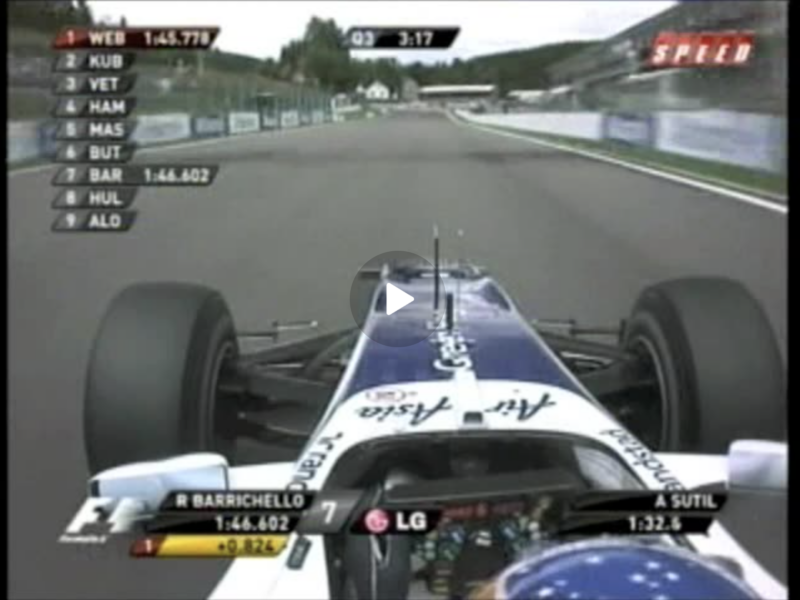 Formula 1 – Belgium GP Qualifying In-Car – 2010